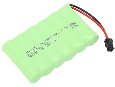 RC Cars Lithium Battery, 7.2V 1800mAh Lithium Rechargeable Battery SM 2P Black Plug Overcharge Defend Short Circuit Defend for Replacement