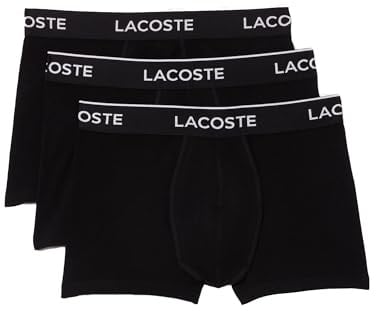 Lacoste Herren Casual Lifestyle Boxershorts, Krokodilmuster, Baumwolle, Stretch, 3er-Pack Retroshorts (3er Pack)