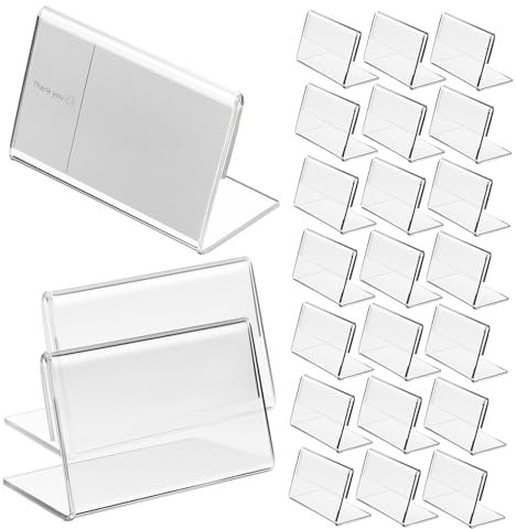 HOUDERCO 40er-pack Acryl-displayständer Tischkartenhalter Grußkartenständer Schilderhalter Marktstand-displays Shop
