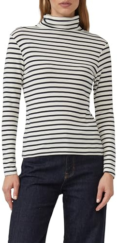 s.Oliver Gestreiftes Longsleeve im Slim Fit mit Rollkragen