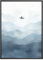 MJ-GRAPHICS® Poster Ozean Nebel Boot Poster Sommer Landschaft Kunstdruck Wohnzimmer Wandbild Japanischer Minimalismus Natur Stille Kunst Wasser Blau Beige – A2 Ohne Rahmen