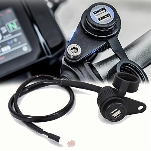 YDYBDA Accessoires De Moto Double Chargeur USB Adaptateur De Prise De Courant pour Y&amaha MT-09 MT09 2021