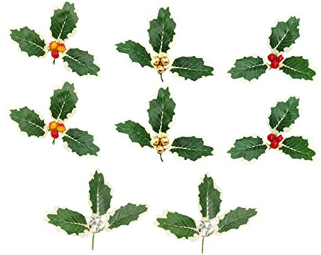 TOPBATHY 1 Satz Weihnachtskirsch Zubehör Simulieren Willkommensdekoration Beeren Weihnachtsschmuck Kugeln Banner Beeren Blätter Ornament Ornamente Beerenzweige LED 8 Stück