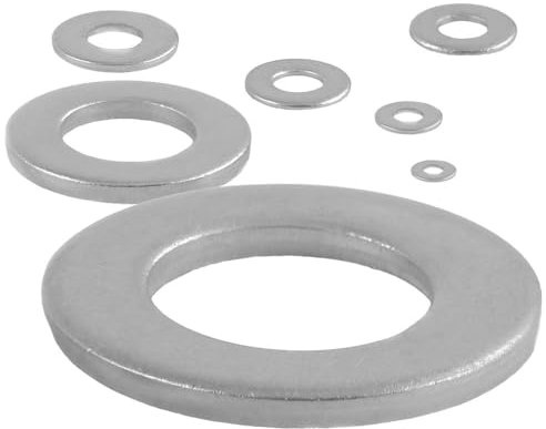 5 Stück Flache Unterlegscheiben M2 Edelstahl A2 DIN 125 (Form A) Edelstahlscheiben Beilagscheiben WIBTEC®