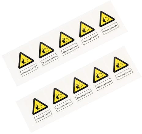 Cabilock 10Stücke Sicherheitsaufkleber für Maschinen Warnhinweise Hände Klemmen Langlebiges Zuverlässiges Material für im Einsatz