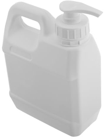Veemoon Carafe De Stockage De Liquides avec Bouchon à Pompe 1l Grand Format pour Gel Bain Et Shampoing Usage Familial Compagnon Salle De Bain Résistant Couleur Blanc Laiteux