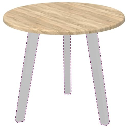 vidaXL Table Top Sonoma oak 50 x 50 x 1.5 cm Engineered Wood, A Stylish, Round Garden Table Top for Outdoor Dining, Modern Terrace Furniture, Durable Engineered Wood Design Surface