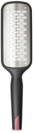 Richardson Sheffield Küchenreibe Extra Grob, 18/10-Edelstahl, schwarz | Gemüsereibe, Satinoberfläche, Polypropylen-Griff, für Karotten, Zucchini und Kohl, spülmaschinenfest, Schüsselkerben