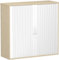 Gera Möbel Schranksystem Flex Querrollladenschrank, Holzdekor, Silber/ahorn, 120 x 42.5 x 118.2 cm