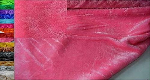 StoffBook ROSA KUNSTPELZ KANINCHEN PLÜSCH STRETCH STOFF STOFFE, D109