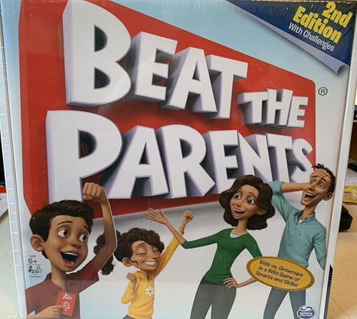 Spin Master Games Beat the Parents, Family Board Game of Kids vs. Parents with Wacky Challenges (Edition May Vary)