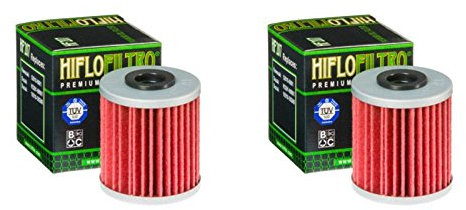 Hiflo Quantità 2 – Filtro Olio HF207, Compatibile con Strada, Scooter, Motocross, Enduro, ATV, UTV, Marine Fuoribordo, Motoslitte
