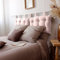 Testiera per letto con zampe, 45 x 70 cm, diversi colori, colore: rosa antico