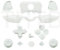 Ensemble complet de boutons de déclenchement de pare-chocs D-pad LB RB LT RT de rechange pour manette Xbox One Elite (blanc)
