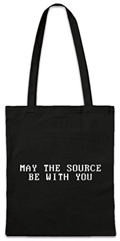 Urban Backwoods May The Source Be With You Hipster Bag Beutel Stofftasche Einkaufstasche