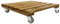 Heavy Duty Extra Large Wooden Square Plant Pot Caddy - Pot Stand with Wheels 50cm x 50cm – Wood Flower Mover Trolley on Caster