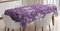 ABAKUHAUS Melanzana Tovaglia, Lillà con i Fogli, Rettangolare per Sala da Pranzo e Cucina, 140 cm x 170 cm, Viola Bianco