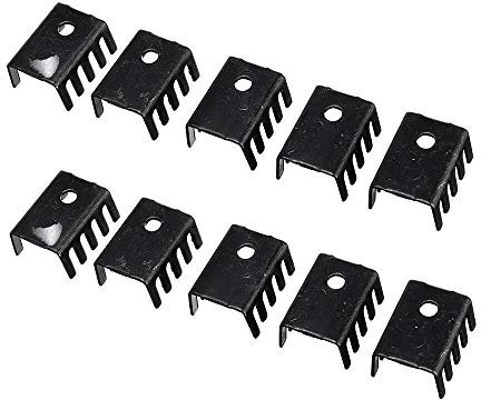SGerste 7805 Heizkörper geeignet 20 * 13 * 8 kleiner Kühlkörper für TO-220 verpackte Geräte 10 Stück
