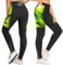 NICEWIN Radlerhose Fahrradhose Damen Lang mit Sitzpolster 4D Gepolsterte Radhose Atmungsaktiv Schnell Trocknend stoßfeste Elastisch Hosen,S,Schwarz/Grün