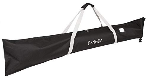 Skitasche Erwachsene (Uni) Eco Alpine Skisack 900D Polyester Wasserabweisend Längenverstellbar Skisack für Ski, Autoreise, Skiaufbewahrung, 185cm