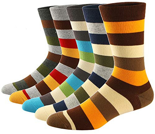 Ueither Chaussettes Fantaisie Homme Coton Peigné Confortable et Respirante Socks Socquettes (Couleur 16, 42-48)