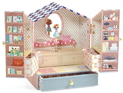 Djeco - Spieluhr Tinou Cajas, Mehrfarbig (36084), Bunt
