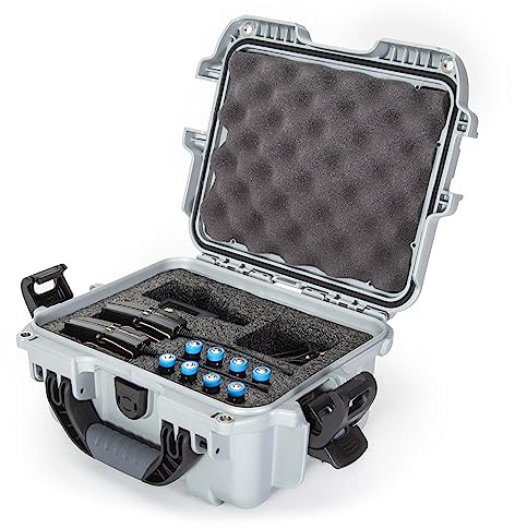 Nanuk 905 wasserdichter Hartschalenkoffer mit Schaumstoffeinlage für Sennheiser EW Mikrofon Set – Silber