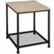 tectake® Beistelltisch Holz & Metall, Couchtisch mit Stauraum auf Zwei Ebenen, Kleiner Tisch 45,5 x 45,5 x 55,5 cm, Betttisch Deko Schlafzimmer, Couch Tisch, Industrial Holz hell, Eiche Sonoma
