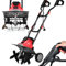 RELAX4LIFE Motobineuse Électrique 1200 W à 365 RPM, Motobineuse avec Profondeur Travail 22 CM, Largeur 35 CM et 4 Lames, Poignée Pliable et Bouton de Sécurité (1200W)