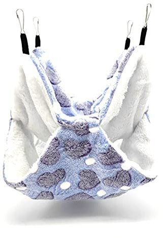 RatsLive® Nagetier Hängematte/Kleintierbett für Ratten, Hamster, Chinchillas und Eichhörnchen 35 × 35 cm (Blau)