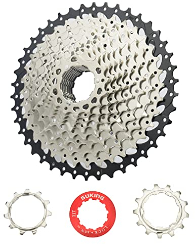 CYSKY 11 Fach Kassette 11-42T Kassette Fit für Mountainbike, Rennrad, MTB, BMX (Leicht) (11-42T)