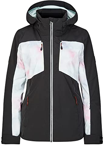 Ziener Damen TILFA Ski-Jacke/Winter-Jacke | warm, wasserdicht, PFC frei, black.cloudy rainbow, 34