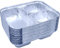 Sunrise Packaging 3 Compartment Food Container w/Lids [226 x 182 x 36 mm] Food-Safe Take Away Pans, Freezer/Oven-Safe, Catering Aluminium Foil Containers, 50