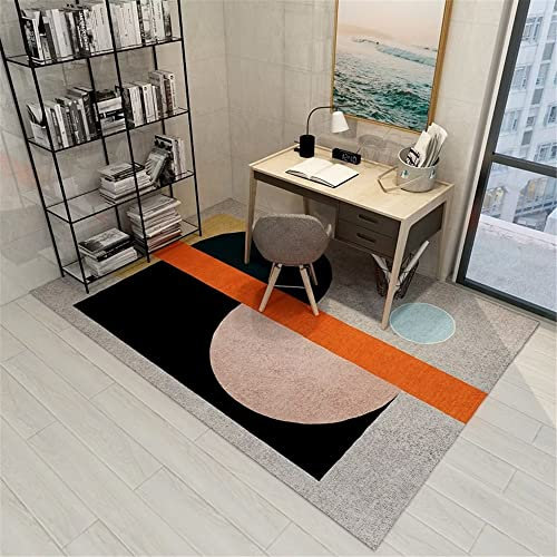 Tappeti Soggiorno Moderni arancia tappeto da cucina arredamento camera Tappeto salone arancione geometrico astratto moderno soggiorno tappeto morbido 80X120CM tappeto casa salotto tappeti scendiletto