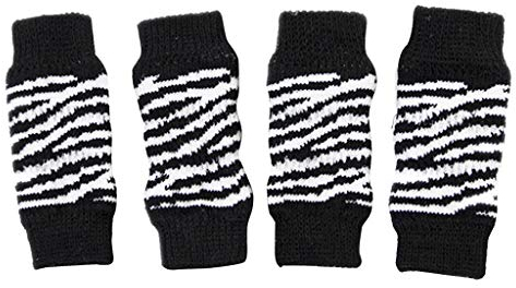 4 Stück/Set Hunde-Beinsocken Beinstulpen Schutz Welpenbeine Bandage Wraps Schwarz S