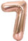 D2D | Party Balloon Zahl 7 XXL in Rosé - Größe 100 cm - Folienballon - Zahlenballon - Geburtstagsdeko - Helium Ballon