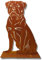 Terma Stahldesign Rost Hund Rottweiler Lebensgroß Handmade Germany tolle Gartendeko aus Metall Figur deko Geschenk Rostfigur Garten deko Gartenfigur, hundegrab deko