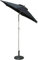 Garden Mile Large 2m Black Wind Up Parasol with Crank and Tilt - Polyester Garden Umbrella Parasol for Extra Sun Protection - Durable Aluminium Frame - Base Not Included
