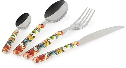 Excelsa Kimono Set 24 Posate, Acciaio INOX, Manico in Plastica