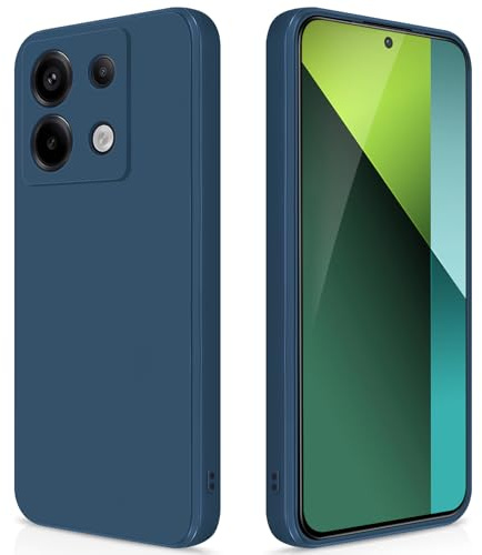 GiiYoon Hülle für Xiaomi Redmi Note 13 Pro 5G/Poco X6 5G, Blau | Silicone Case, Seidig Weiches Gefühl, Stoßschutz, Kratzfest, Mikrofaser-Innenfutter