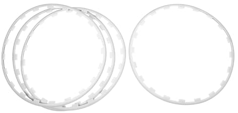 4 Stück Auto Felgenschutz, 19 Zoll Radschutz, Felgenschutz, Zierring vor Bordsteinausschlag für Autos, LKWs, Ersatz für Y 2021–2023, Stilvoll und Robust (White)