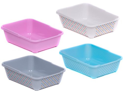 Katzentoilette 4-er Set Medium 42 cm hoher Rand Sonderpreis 4 Größen | diverse Größen und Formen