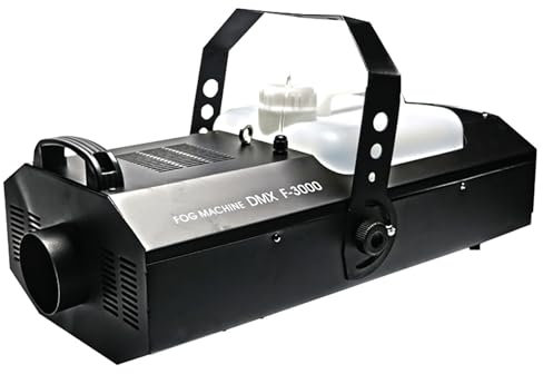 CHANGLKJ Nebelmaschine, 3000-W-Bühnennebelmaschine Mit 6-Liter-Tank, Unterstützte Drahtsteuerung/Fernbedienung/DMX512, Gleichmäßiges Und Dickes Sprühen des Nebels, Für Fotografie, Hochzeit, Party