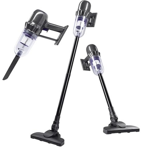 CLEANmaxx Akku Staubsauger | 2in1 Handstaubsauger & Bodenstaubsauger | max. 30 Min. Laufzeit | kabellos, leistungsstark, wiederaufladbar | mit Verlängerungsrohr (80 cm) & Düsen-Set