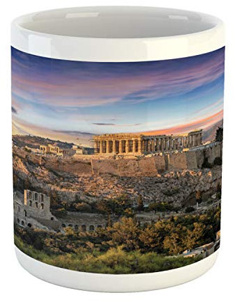 Mug Historical Architecture At The Acropolis of Athens During A Colorful Sunset Tazza da Ufficio Creativa Tazza Colazione Moderne Tazze da tè per tè Colazione caffè 330Ml