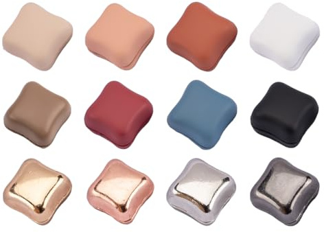 Kellegour 12 Pairs Hijab Magnetische Pins,Magnet Hijab Pins,Magnetische Hijab Pins Beidseitig,Magnetischer Hijab Clip,12 Farbe,Brosche Quadrat Magnetnadeln Für Muslimischen Schal Hemd Schal Hijab