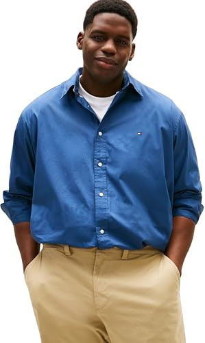 Tommy Hilfiger Herren Bt - Flex Poplin Solid Rf Shirt Mw0mw43026 L/S Shirt (1er Pack)