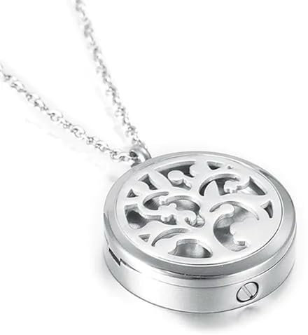 MYPOWER Engelsfeder-Aroma-Diffusor für ätherische Öle, Medaillon, wasserdicht, Urnenanhänger für Asche, für Haustier-/Menschenschmuck, AAA_k