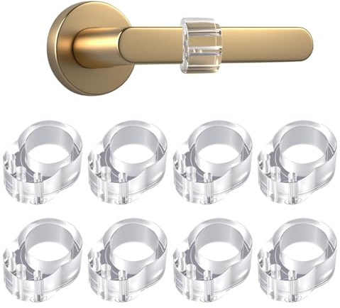 JYNVO 8 pezzi fermaporta, fermaporta in PVC senza foratura, ammortizzatore per porta interna per proteggere pareti, porte, finestre, mobili, protezione anti-maniglia della porta (trasparente)