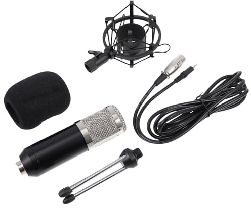 Cabilock 3, 5-mm Kabel Elektretmikrofon Satz 48v, Konferenzmikrofon Schwarz | Stahlgitter und Zinklegierung, 1 Satz, für Tonstudio und Online Karaoke Zufällige Farbe